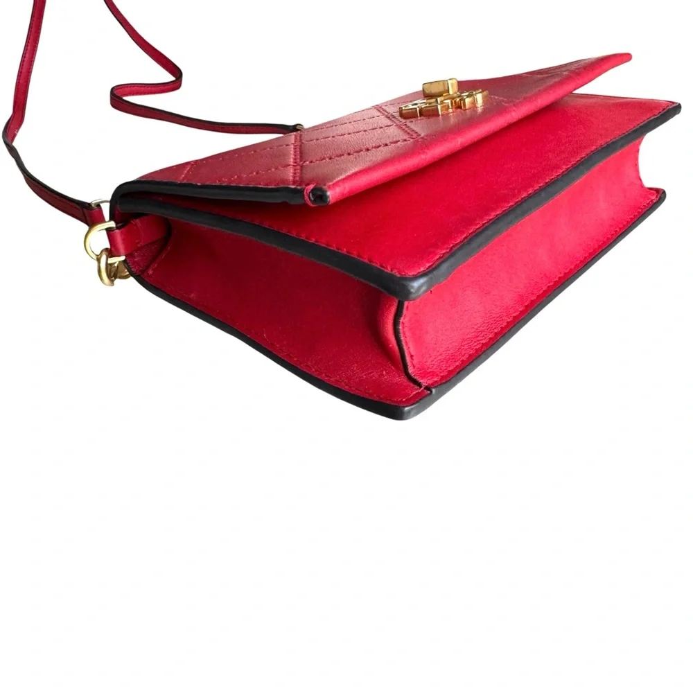 Tory Burch Georgia Turn Lock Mini Bag Red Crossbody